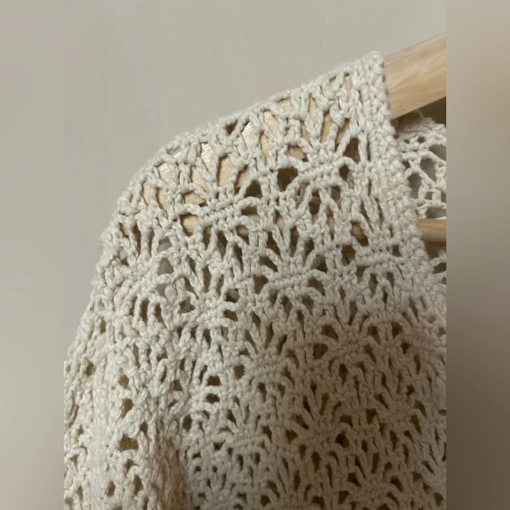 Vintage Northern Reflections Cream Open-Knit Cardigan - Picture 4 of 15